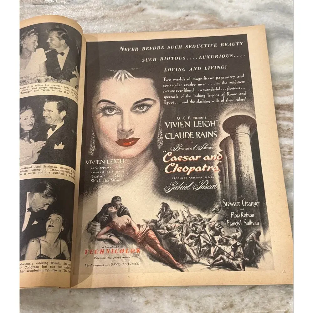 Vtg Screen Romances Magazine Sept. 1946 Alan Ladd Ads Fashion +